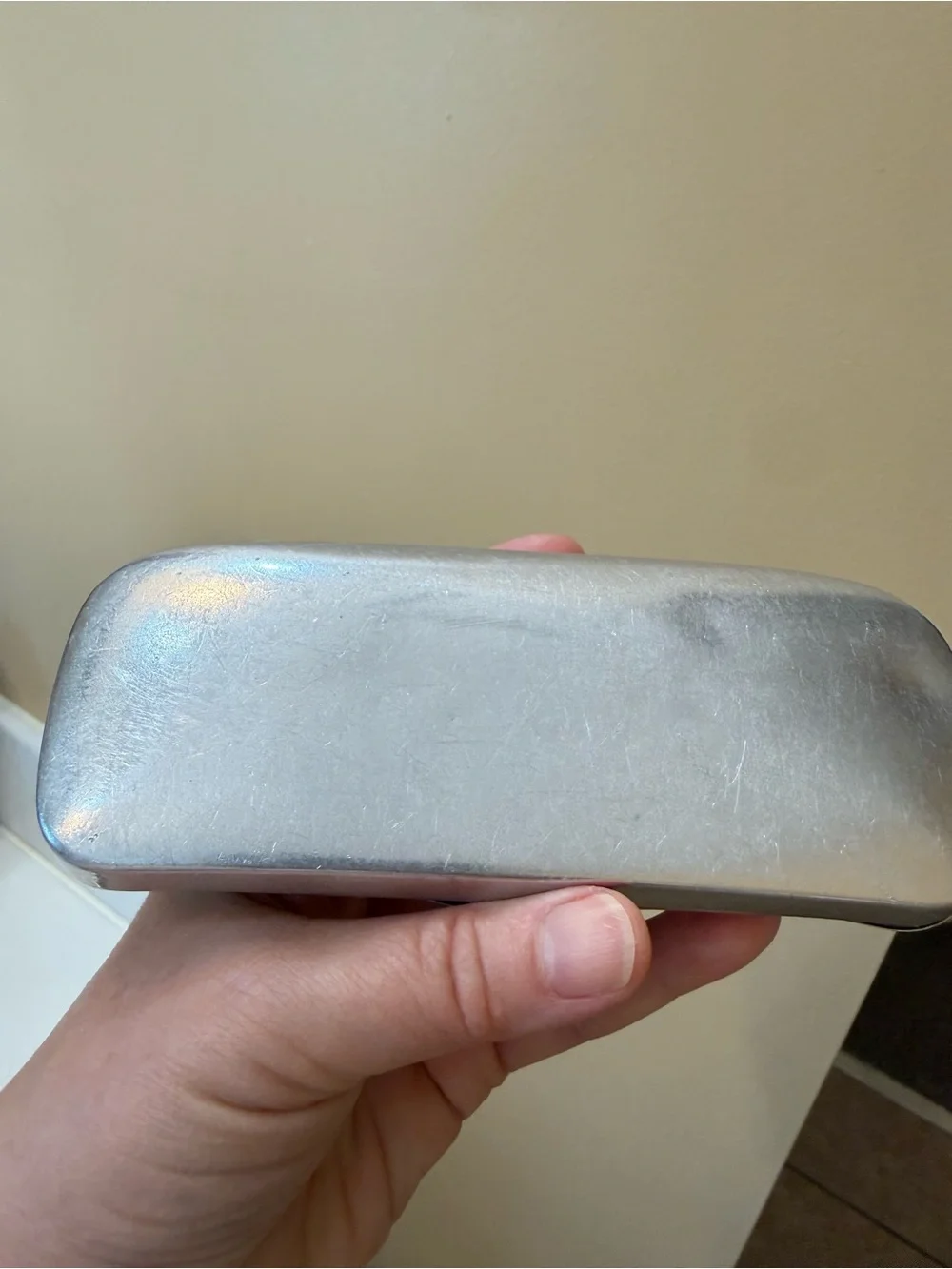 Source Unknown Silver Floral Engraved Eyewear Case